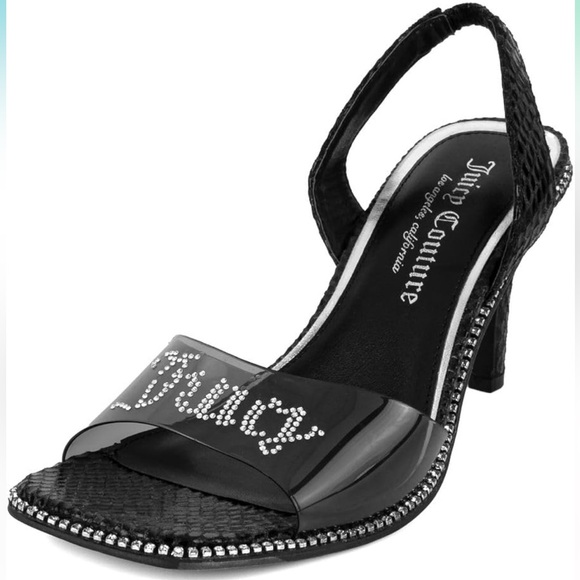 Juicy Couture Shoes - Juicy Couture Greysi Black Slingback heels Featuring with Rhinestones, size 8